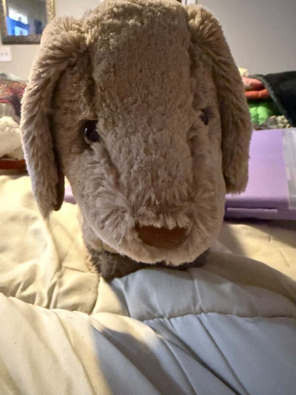 PBteen Plush Dog Stuffed Animal with Bow Tie